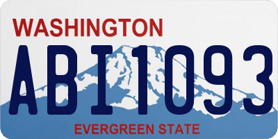 WA license plate ABI1093