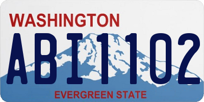 WA license plate ABI1102