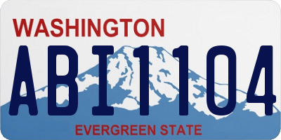 WA license plate ABI1104