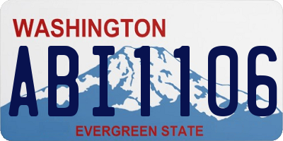 WA license plate ABI1106