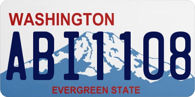 WA license plate ABI1108