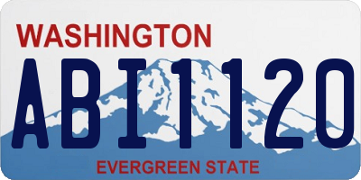 WA license plate ABI1120