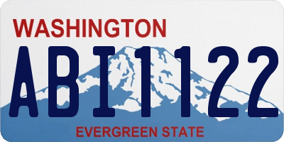WA license plate ABI1122