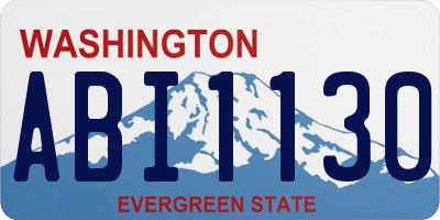 WA license plate ABI1130