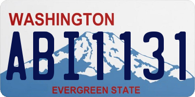 WA license plate ABI1131