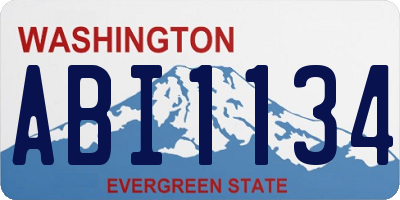 WA license plate ABI1134