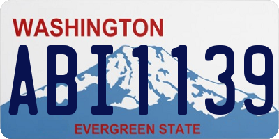 WA license plate ABI1139