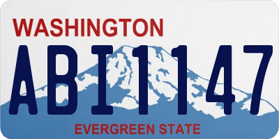 WA license plate ABI1147
