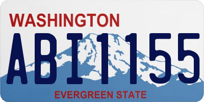 WA license plate ABI1155
