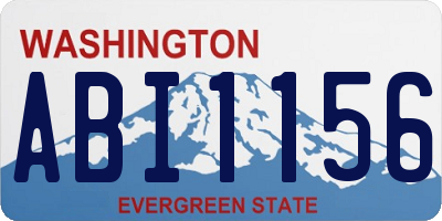 WA license plate ABI1156