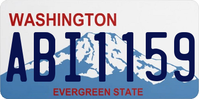 WA license plate ABI1159
