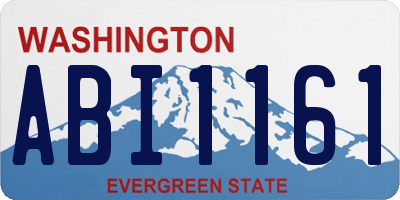 WA license plate ABI1161
