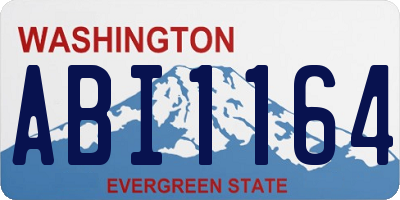 WA license plate ABI1164