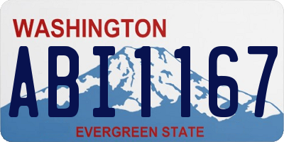 WA license plate ABI1167
