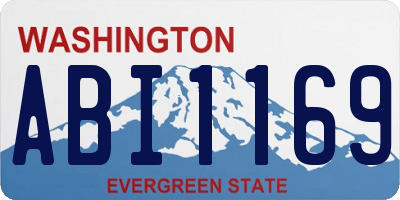 WA license plate ABI1169