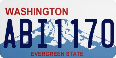 WA license plate ABI1170