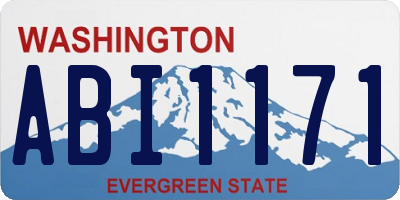WA license plate ABI1171
