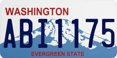 WA license plate ABI1175