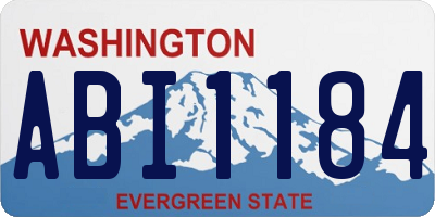 WA license plate ABI1184