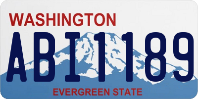 WA license plate ABI1189