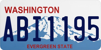 WA license plate ABI1195