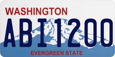 WA license plate ABI1200