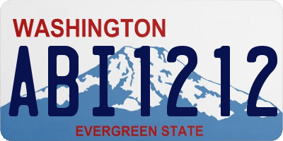 WA license plate ABI1212