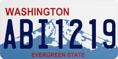 WA license plate ABI1219