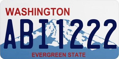 WA license plate ABI1222