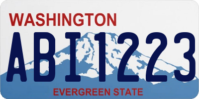 WA license plate ABI1223