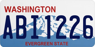 WA license plate ABI1226