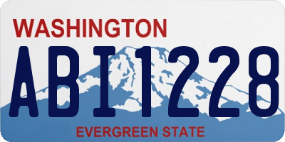 WA license plate ABI1228
