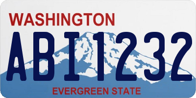 WA license plate ABI1232