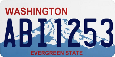 WA license plate ABI1253