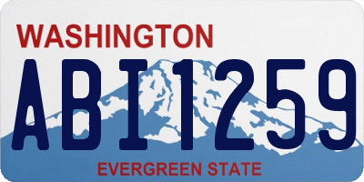 WA license plate ABI1259