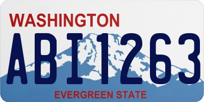 WA license plate ABI1263