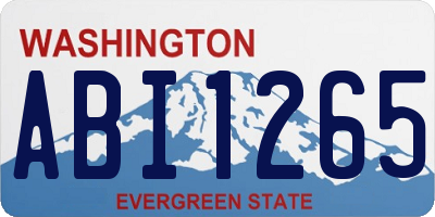 WA license plate ABI1265