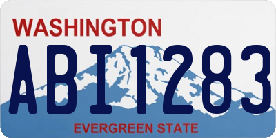 WA license plate ABI1283