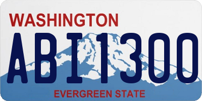 WA license plate ABI1300