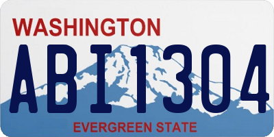 WA license plate ABI1304