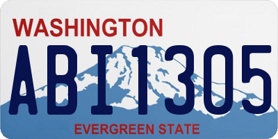 WA license plate ABI1305