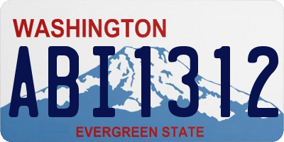 WA license plate ABI1312