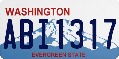 WA license plate ABI1317