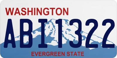 WA license plate ABI1322