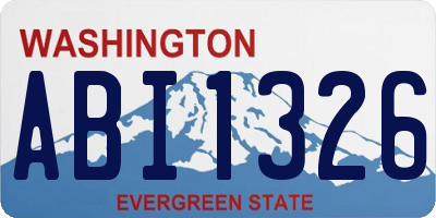 WA license plate ABI1326
