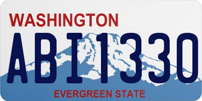 WA license plate ABI1330