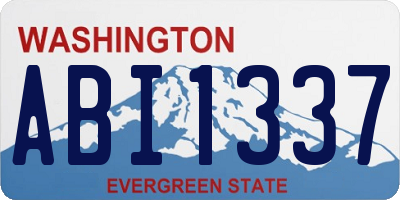 WA license plate ABI1337