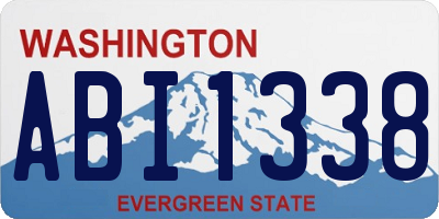WA license plate ABI1338
