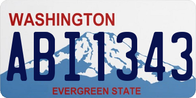 WA license plate ABI1343