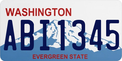 WA license plate ABI1345